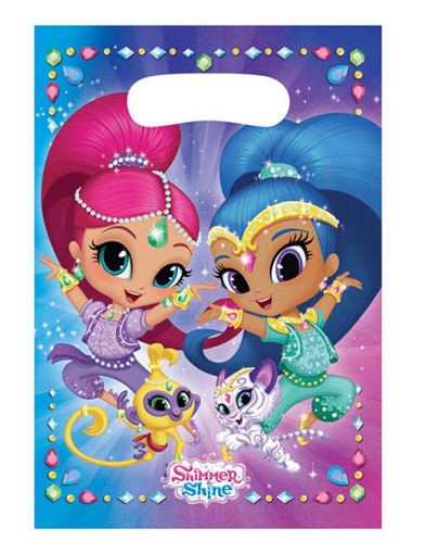 Picture of SHIMMER & SHINE LOOT BAGS 17X23CM - 8PK